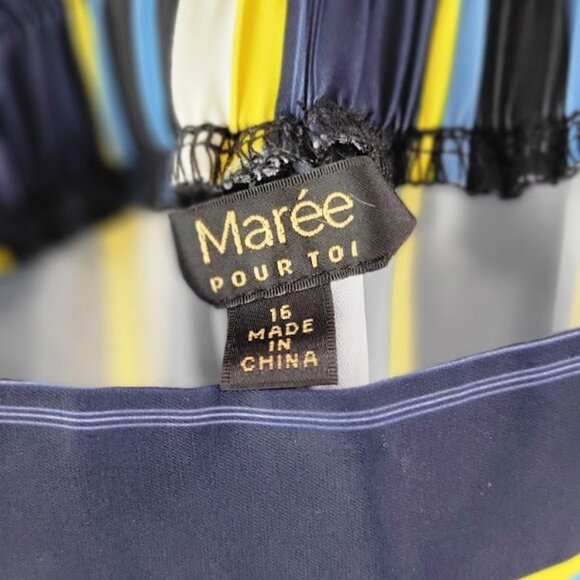 BLOOMINGDALE'S MAREE POUR TOI spring stripe pants Sz 16 NEW - Picture 6 of 8